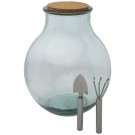 Terrarium Tier ze szkła z recyklingu z zestawem ogrodniczym