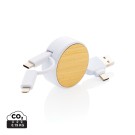 Gadżety reklamowe: RCS recycled plastic Ontario 6-in-1 retractable cable
