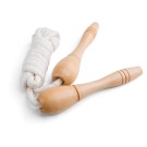 Gadżety reklamowe z logo dla firmy (JUMPI. Skipping rope with wooden handles)