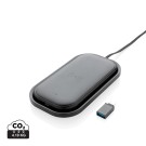 Gadżety reklamowe: Wireless charging 5.000 mAh powerbank base