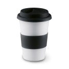 Ceramic mug w/ lid and sleeve