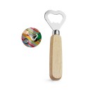 Gadżety reklamowe z logo dla firmy (HOLZ. Bottle opener in metal and wood)