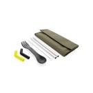 Gadżety reklamowe: Tierra 2pcs straw and cutlery set in pouch