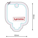 Auto zapachy z logo, kwadrat z wypustkiem