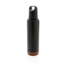 Gadżety reklamowe: Cork leakproof vacuum flask, black