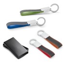 Gadżety reklamowe z logo dla firmy (LESKOV. Keyring in metal and imitation leather)