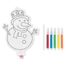 Snowman colouring balloon