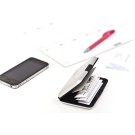 Miniaturowe aluminiowe etui na wizytówki, 75 x 110 x 22 mm 