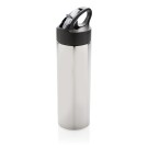 Gadżety reklamowe: Sport bottle with straw, silver