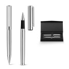 Gadżety reklamowe z logo dla firmy (EDMOND. Roller pen and ball pen set in metal)