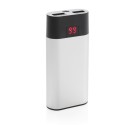 Gadżety reklamowe: 4.000 mAh powerbank with digital display, silver