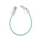 Gadżety reklamowe: 3-in-1 flowing light cable, blue