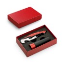 Gadżety reklamowe z logo dla firmy (MALENA. Wine set in aluminium and ABS)