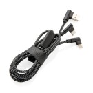 Gadżety reklamowe: Swiss Peak Luxury 3-in-1 Cable, black
