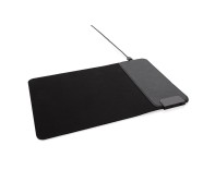 Gadżety reklamowe: Mousepad with 15W wireless charging and USB ports, black