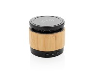 Gadżety reklamowe: Bamboo wireless charger speaker, brown