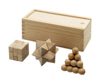3-częściowy zestaw łamigłówek drewnianych Braniac