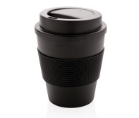 Gadżety reklamowe: Reusable Coffee cup with screw lid 350ml, black