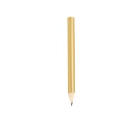 Gadżety reklamowe: gold metallic wooden pencil 