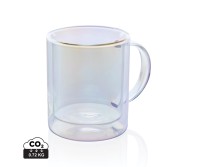 Gadżety reklamowe: Deluxe double wall electroplated glass mug