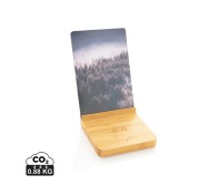 Gadżety reklamowe: Bamboo 5W wireless charger with photo frame