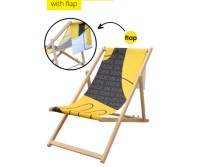 Krzesło/leżak z klapką z nadrukiem