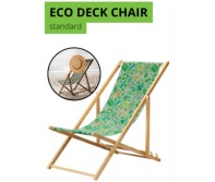 Standardowe krzesło/leżak z tkaniny organicznej z nadrukiem