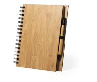 Bambusowy notatnik A5 z długopisem