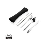 Gadżety reklamowe: 4 PCS stainless steel re-usable cutlery set