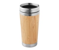 Bamboo double wall travel cup