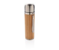 Gadżety reklamowe: Bamboo vacuum travel flask, brown