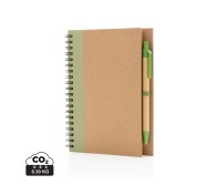 Gadżety reklamowe: Kraft spiral notebook with pen
