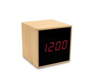 Bambusowy zegar na biurko z alarmem | Katherine