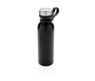 Gadżety reklamowe: Copper vacuum insulated bottle with carry loop, black