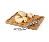 Gadżety reklamowe z logo dla firmy (MALVIA. Bamboo cheese board with knife)