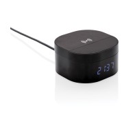 Gadżety reklamowe: Aria 5W Wireless Charging Digital Clock, black