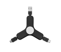 3 in 1 charging cable spinner
