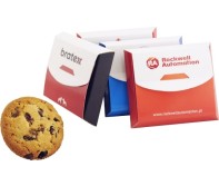 Promocyjne ciastka w pudełku fitness z reklamą lub logo Twojej firmy