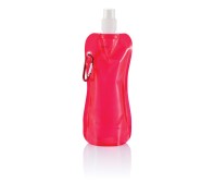 Gadżety reklamowe: Foldable water bottle, red