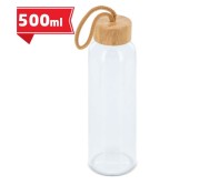 Gadżety reklamowe: glass bottle with bamboo lid 