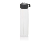 Gadżety reklamowe: Tritan bottle with straw, transparent/grey