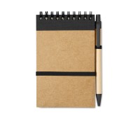 Recycled paper notebook + pen
