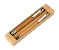 Bambusowy zestaw piśmienny, długopis touch pen i ołówek mechaniczny