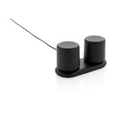 Gadżety reklamowe: Induction charging double speaker set, black