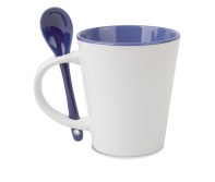Gadżety reklamowe: ceramic mug with spoon