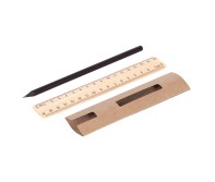 Gadżety reklamowe z nadrukiem (Simple pencil and ruler set)