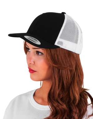 Dwukolorowa czapka Retro Trucker, Classics 6606T