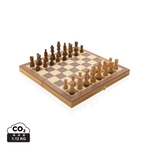 Gadżety reklamowe: Luxury wooden foldable chess set