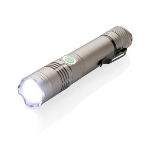 Gadżety reklamowe: Re-chargable 3W flashlight, grey
