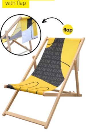 Krzesło/leżak z klapką z nadrukiem